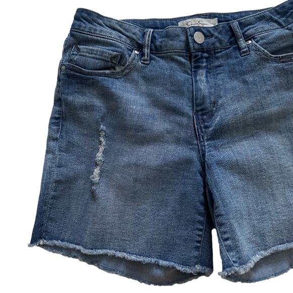 Jessica Simpson Denim Shorts Distressed Raw Hem Denim Jean Shorts Size 28 - Picture 4 of 11